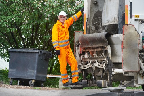 Workers sorting construction waste in Southgate